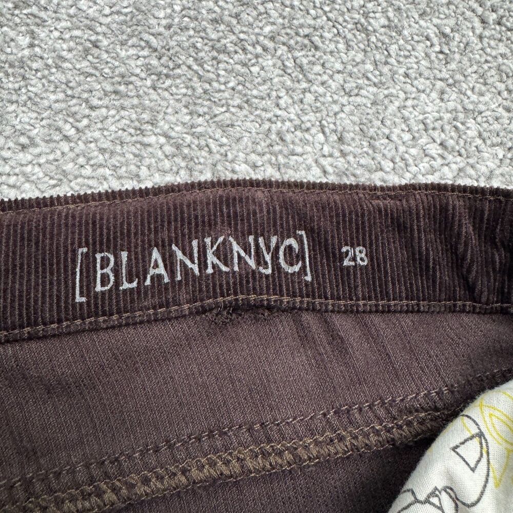 BlankNYC Mid Rise Slim Fit Corduroy Pants Womens 28 Dark Brown 5-Pocket Stretch - Picture 4 of 16